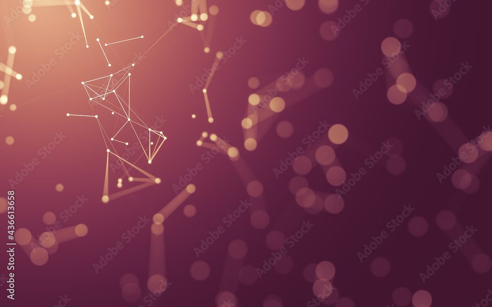 Abstract background. Molecules technology with polygonal shapes, connecting dots and lines. Connection structure. Big data visualization. Abstract background. Molecules technology with polygonal shapes, connecting dots and lines. Connection structure. Big data visualization.