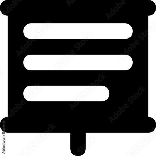 Flip chart Glyph Vector Icon