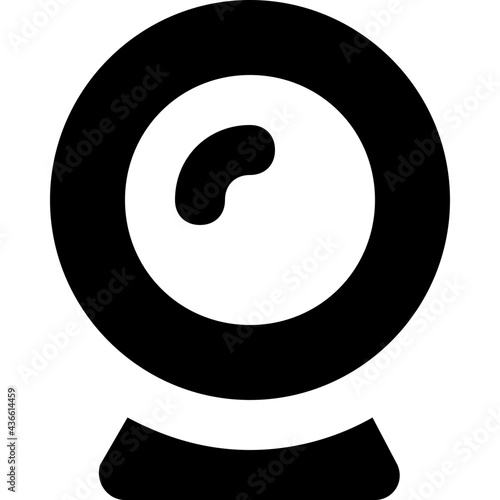 Webcam Glyph Vector Icon 
