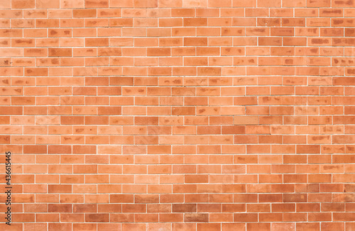 Traditional stretcher bond brick wall. It is the simplest repeating pattern for using as background and texture.