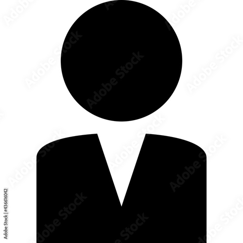 Man Glyph Vector Icon