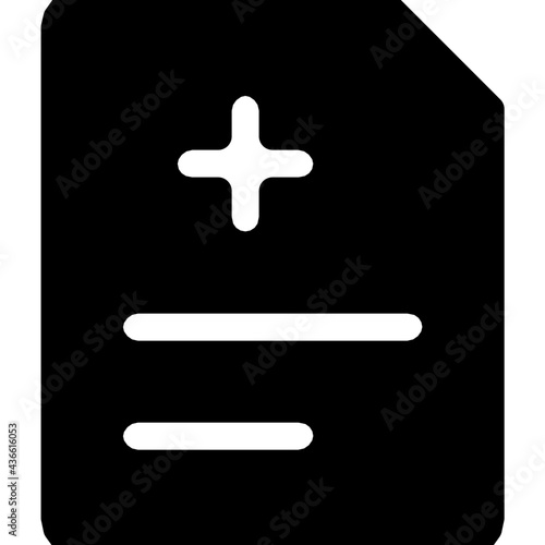 Document Glyph Vector Icon