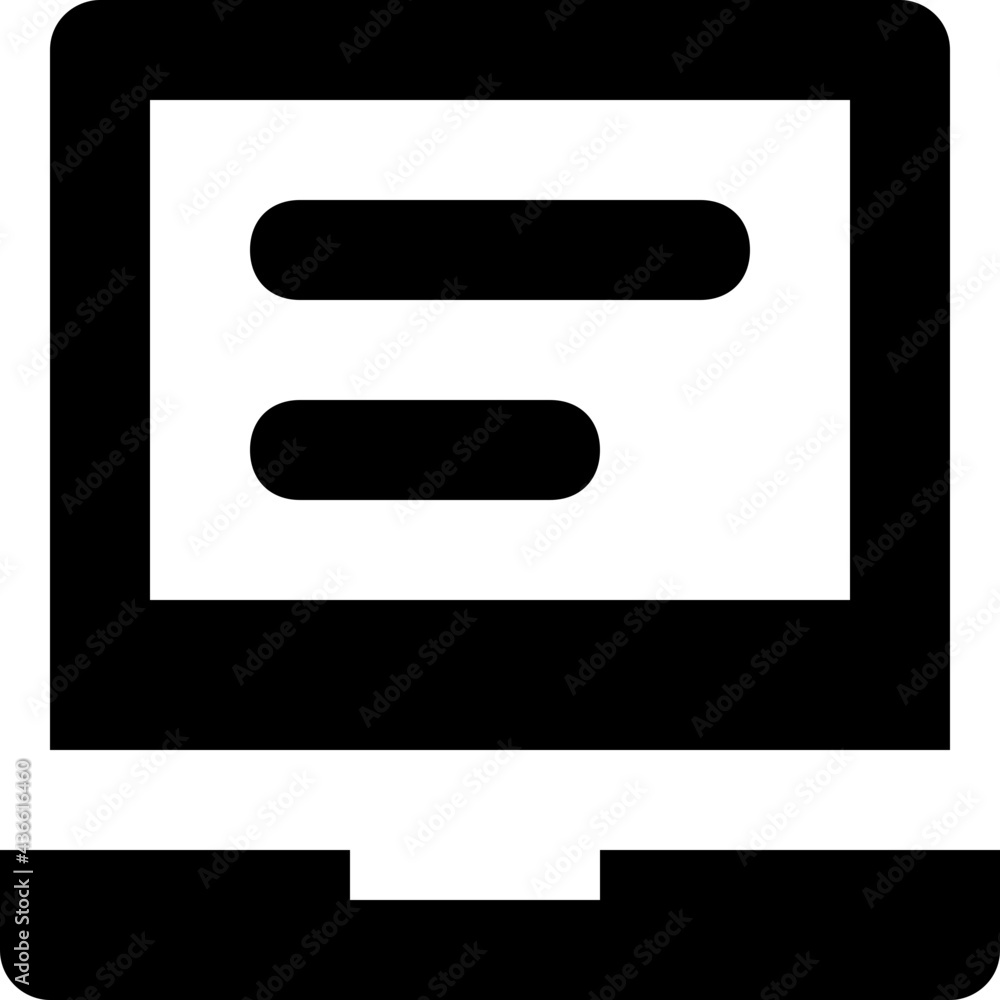 Laptop Glyph Vector Icon Laptop Glyph Vector Icon