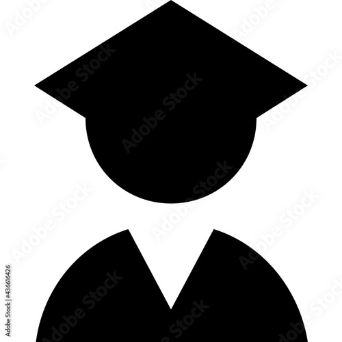 Graduate Glyph Vector Icon