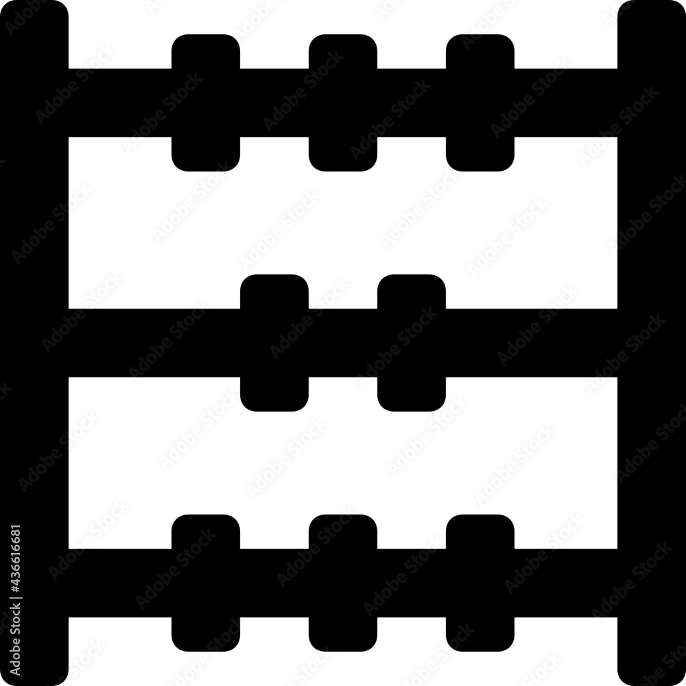 Abacus Glyph Glyph Vector Icon Abacus Glyph Glyph Vector Icon