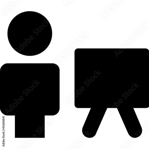 Teacher Glyph Glyph Vector Icon
