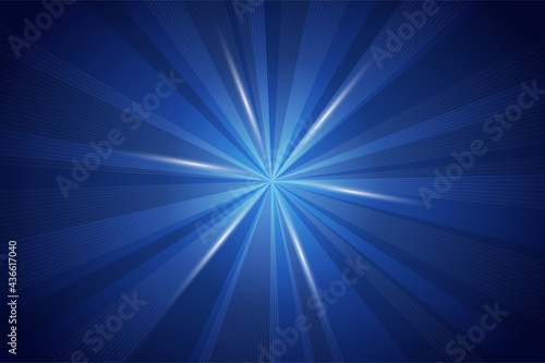 青い放射状背景 Radial abstract ray background