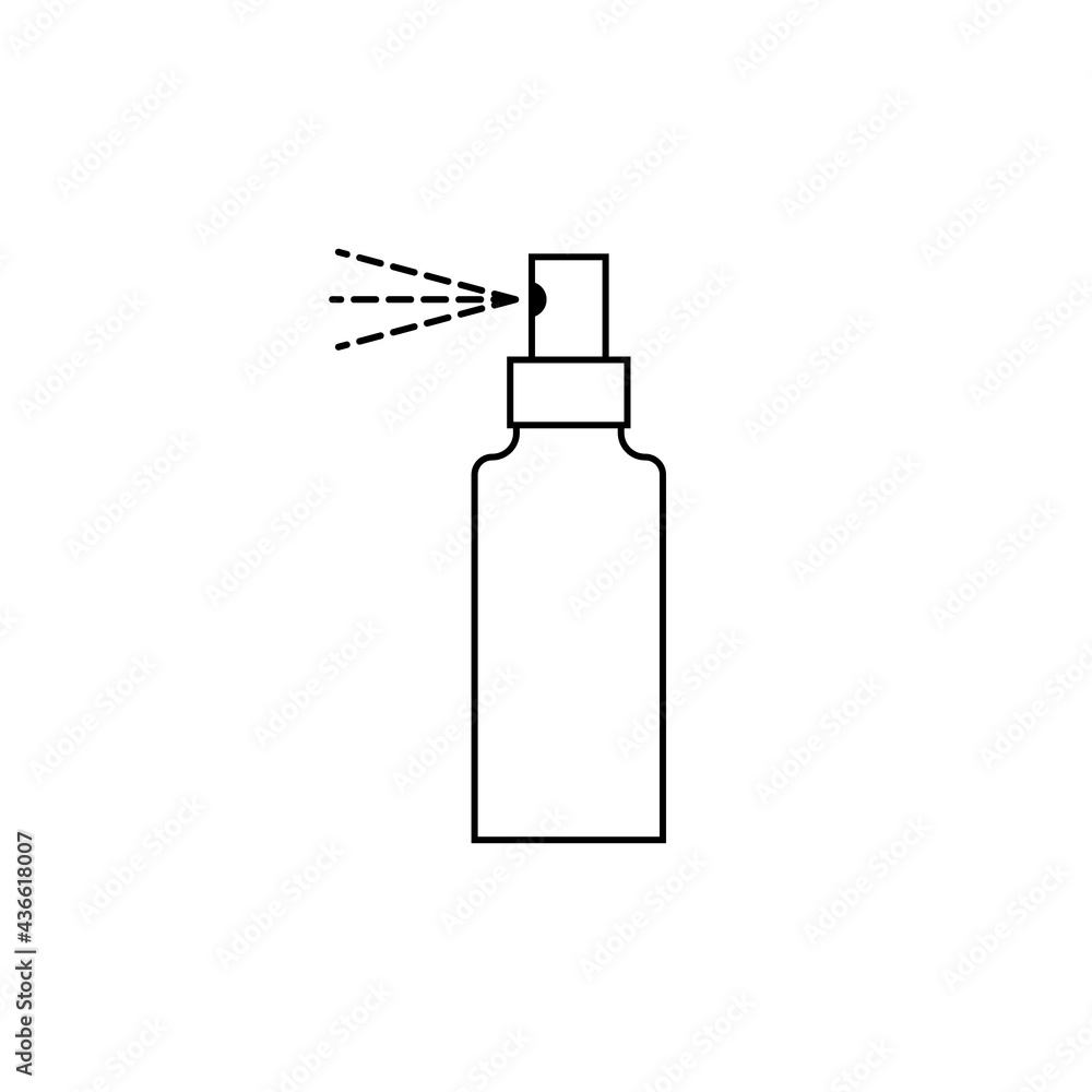 Bottle spray icon. Vector line illustration on white background. Bottle spray icon. Vector line illustration on white background.