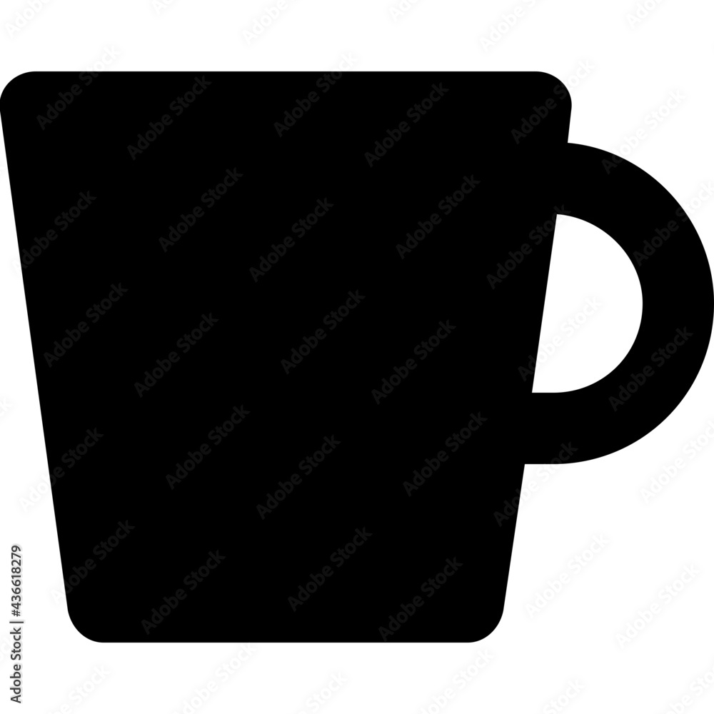 Teacup Glyph Vector Icon Teacup Glyph Vector Icon