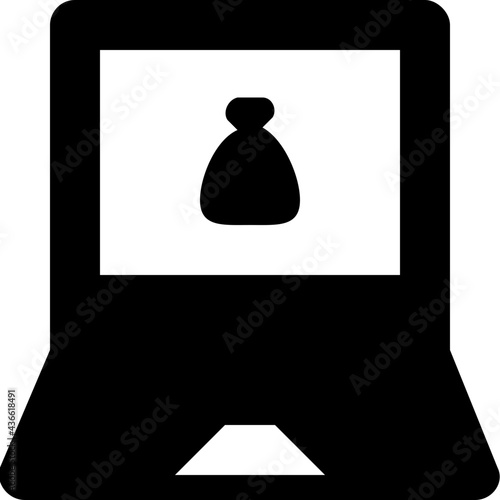 Laptop Glyph Vector Icon