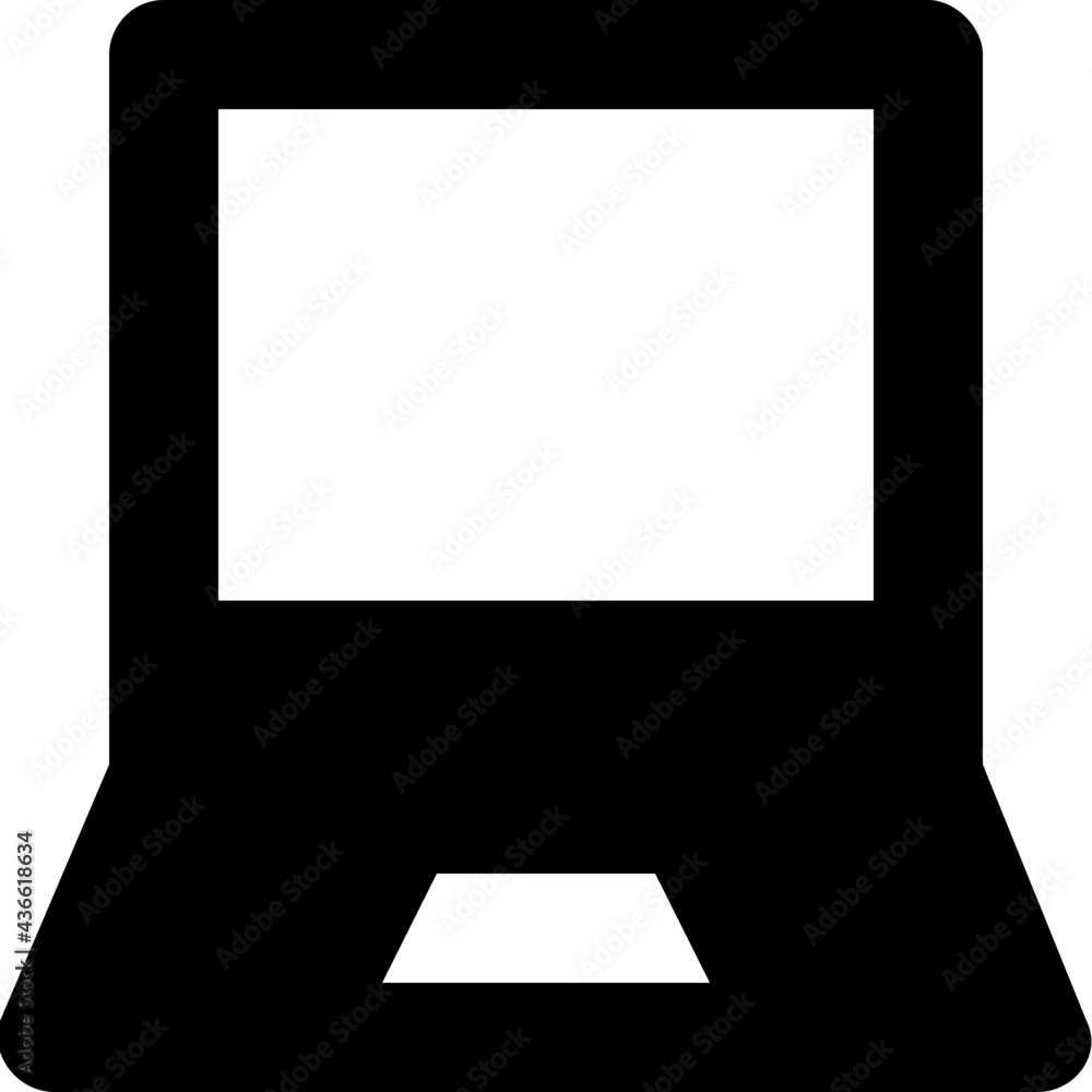 Laptop Glyph Vector Icon Laptop Glyph Vector Icon