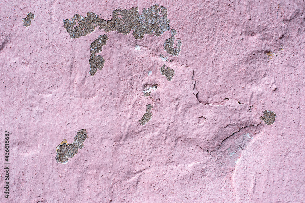 Fototapeta premium pink old shabby plaster on the wall