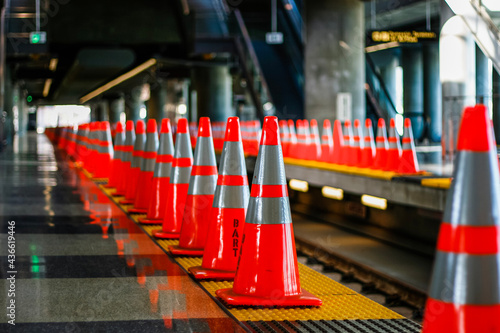 cones on the road