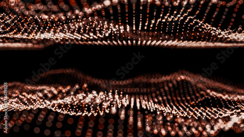 Abstract particles with depth of field