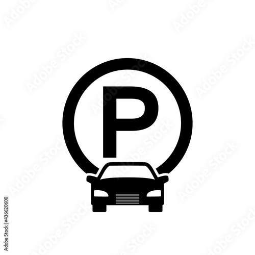 Parking icon isolated on white background