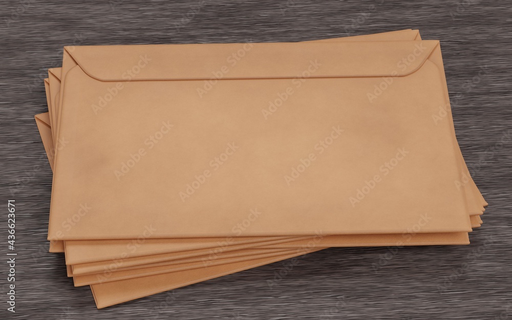 Fototapeta premium Realistic 3D Render of Paper Envelopes
