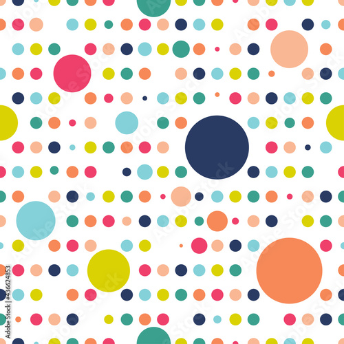 Dots background, pattern. Polka design vector.