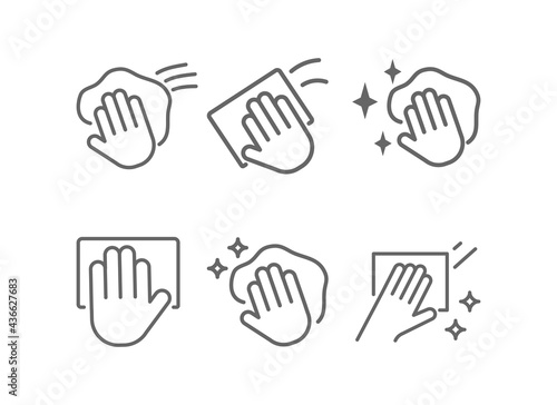 Hand Clean icon vector set