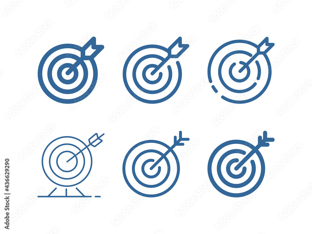 Darts, target, goal vector icon Darts, target, goal vector icon