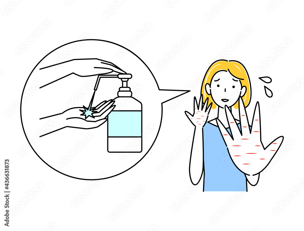 スキンケア アルコール消毒による手の肌荒れが治り喜んでいる可愛い女性 イラスト シンプル ベクター Skin Care A Pretty Woman Happy To Be Cured Of Skin Irritation On Her Hands Caused By Alcohol Disinfection Simple Illustration Vector Stock Vector Adobe スキンケア アルコール消毒による手の肌荒れが治り喜んでいる可愛い女性 イラスト シンプル ベクター Skin Care A Pretty Woman Happy To Be Cured Of Skin Irritation On Her Hands Caused By Alcohol Disinfection Simple Illustration Vector Stock Vector Adobe