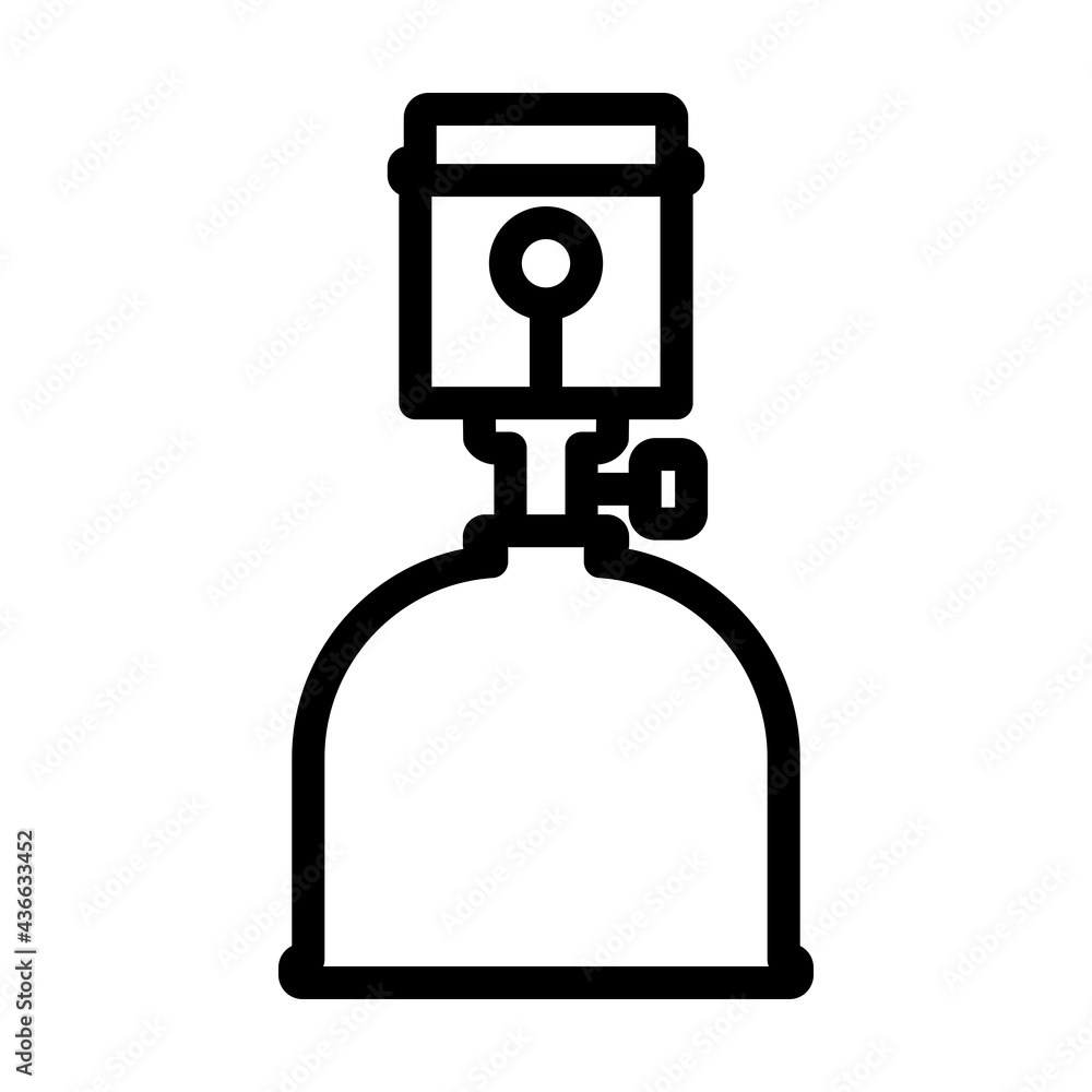 Icon Of Camping Gas Burner Lamp Icon Of Camping Gas Burner Lamp