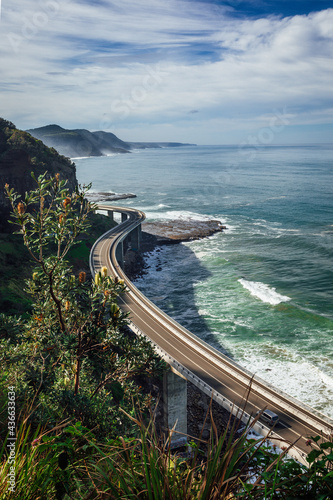 Sea Cliff Bridge as viewed from the hill above