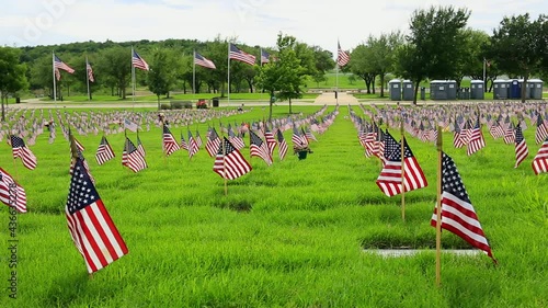 Wallpaper Mural American Flags in National Cemetery on Memorial Day Holiday Torontodigital.ca