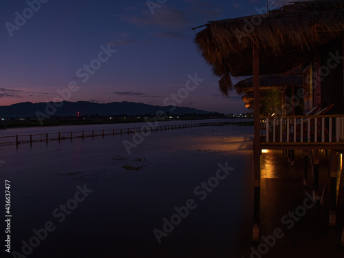 Inle Lake at night, Myanmar photo