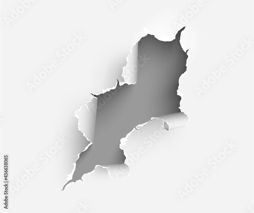 ragged Hole torn in ripped paper on background