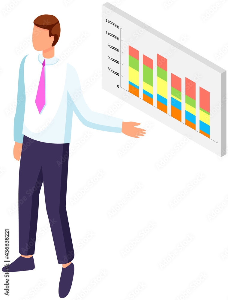 Visualize with business analytics. People work with statistical data analysis, changing indicators. Employees analyze statistical indicators, business data. Characters work with marketing research Visualize with business analytics. People work with statistical data analysis, changing indicators. Employees analyze statistical indicators, business data. Characters work with marketing research