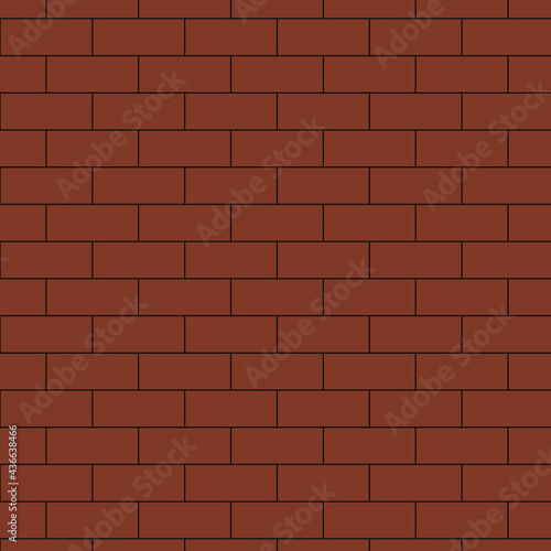   Brick Brown  wall pattern vector illustration