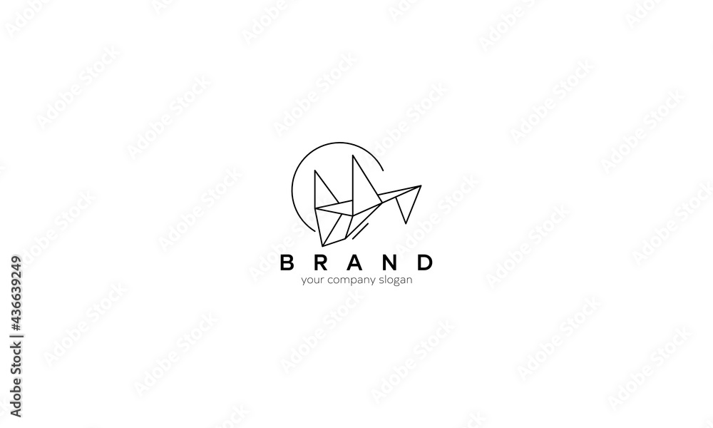Origami Bird Logo Abstract Design Template . Flying Bird Logo Origami abstract design Origami Bird Logo Abstract Design Template . Flying Bird Logo Origami abstract design
