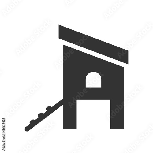 Chicken coop icon. Vector