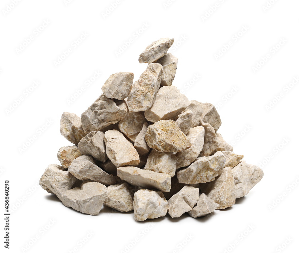 Rocks mound, stone pile isolated on white background Rocks mound, stone pile isolated on white background