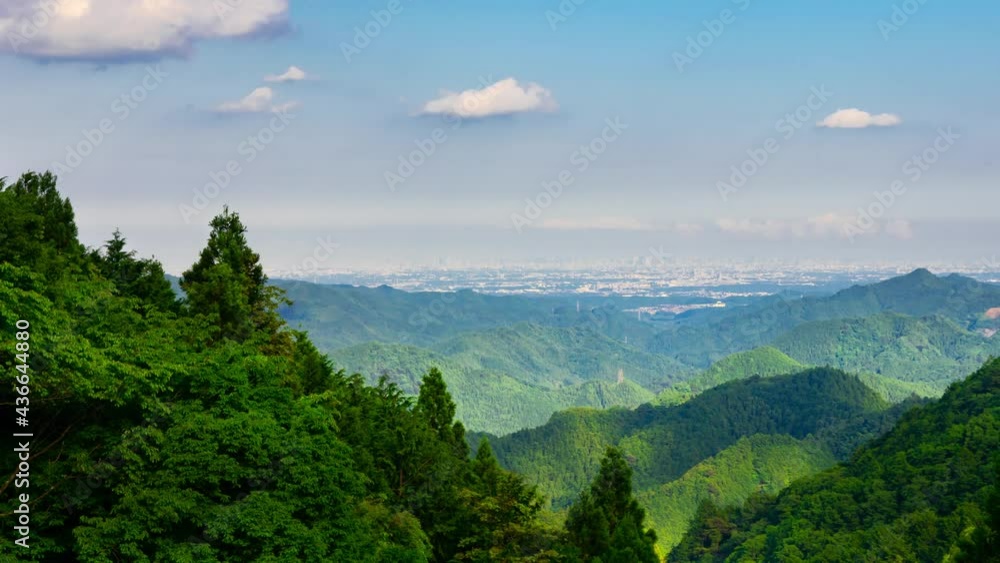 埼玉県 正丸峠から東京都心方面を望む タイムラプス 埼玉県 正丸峠から東京都心方面を望む タイムラプス