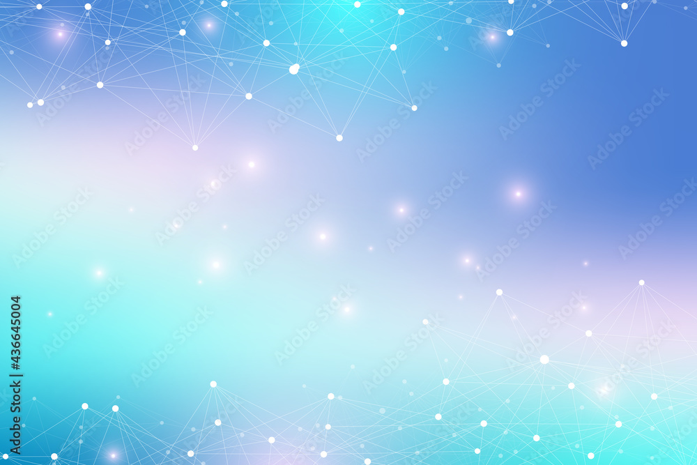 Big Genomic Data Visualization. DNA helix, DNA strand, DNA Test. Molecule or atom, neurons. Abstract structure for Science or medical background, banner, illustration Big Genomic Data Visualization. DNA helix, DNA strand, DNA Test. Molecule or atom, neurons. Abstract structure for Science or medical background, banner, illustration