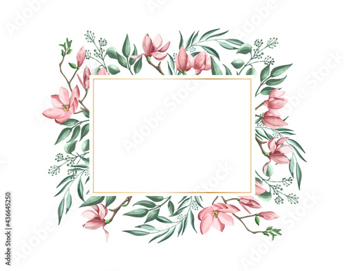 Floral wreath made of grass in circle
