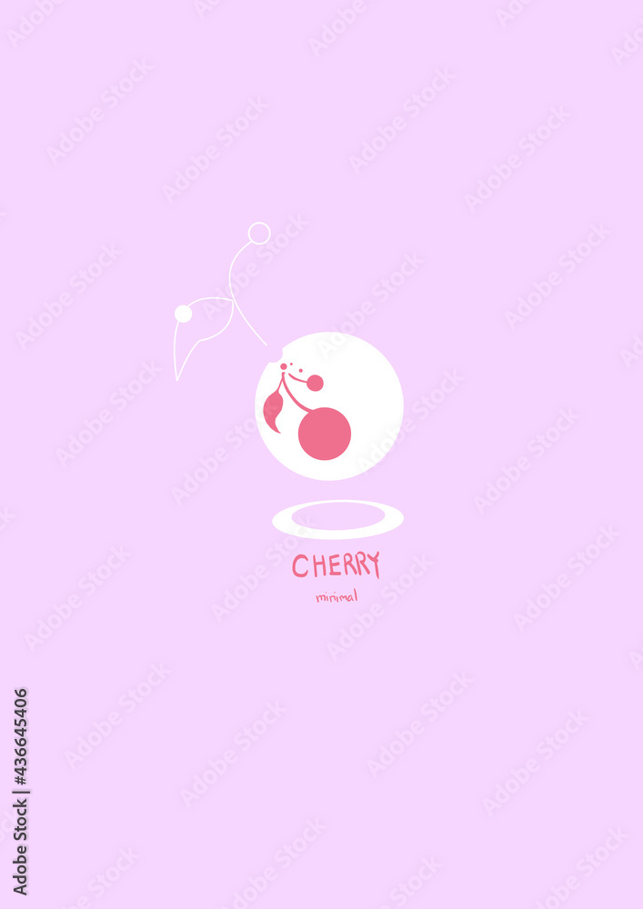 minimal background with cherry minimal background with cherry