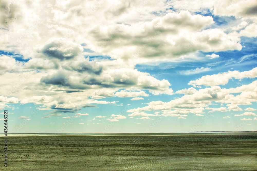 Fototapeta premium Beach in the morning in Santa Pola in southern Spain