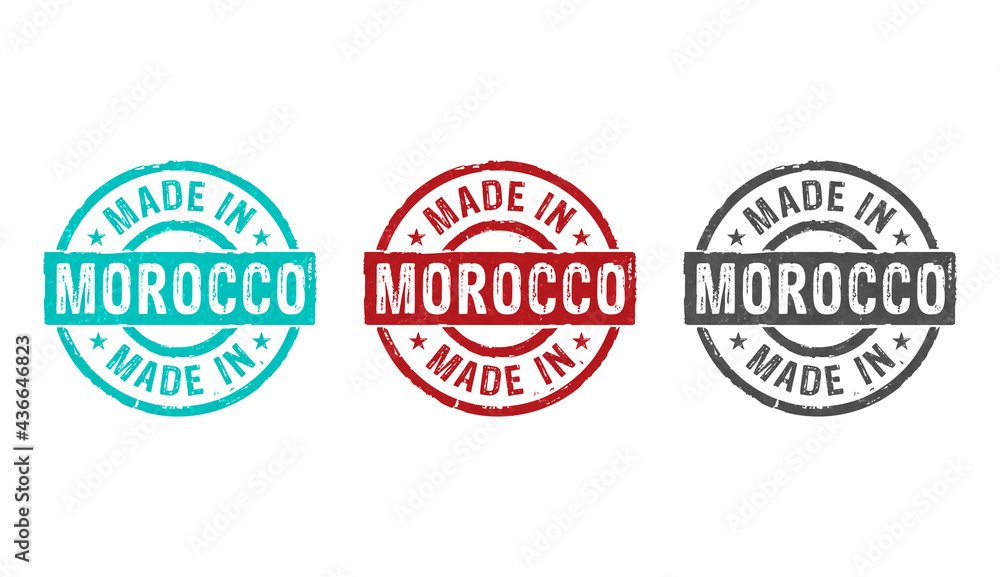 Made in Morocco stamp and stamping Made in Morocco stamp and stamping