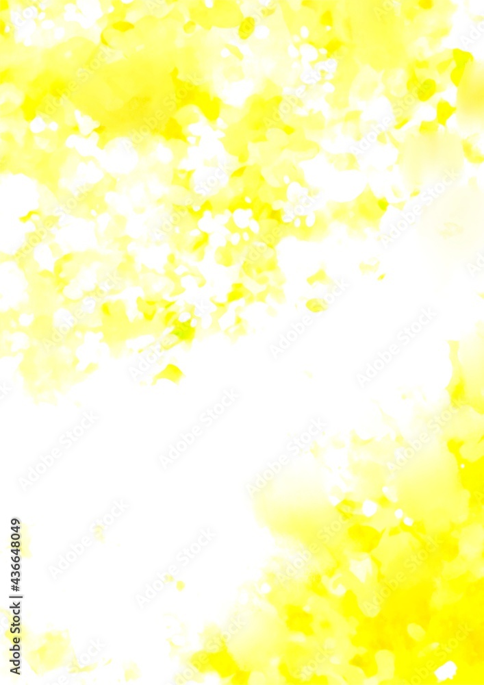 幻想的な黄色のキラキラ水彩の滲むテクスチャ背景