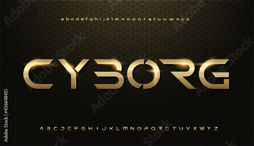 Sport Modern Alphabet Gold Font. Typography 3D urban style silver and golden fonts for technology, digital, movie logo design. vector illustration