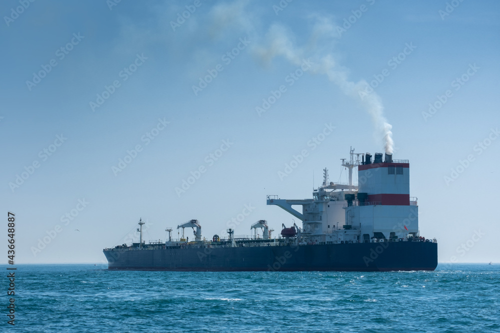industrial ship at sea, tanker, istanbul, turkey