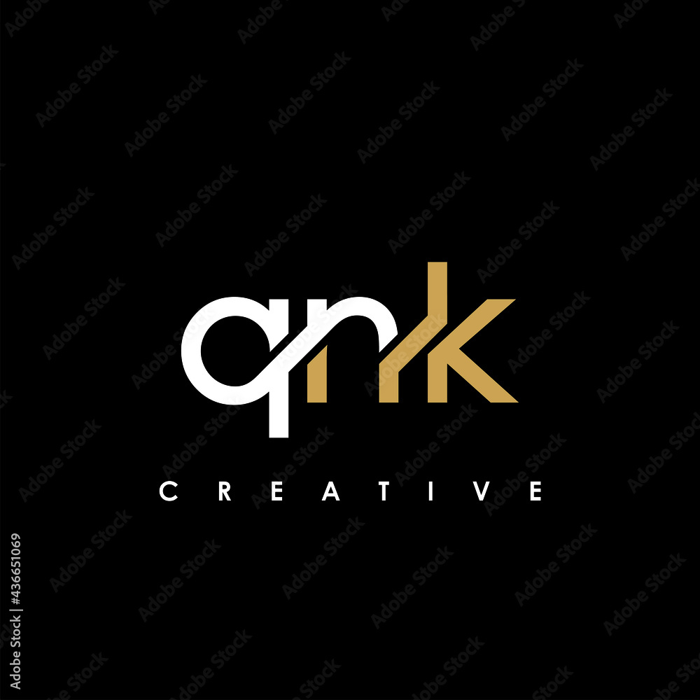 QNK Letter Initial Logo Design Template Vector Illustration