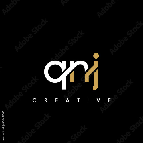 QNJ Letter Initial Logo Design Template Vector Illustration