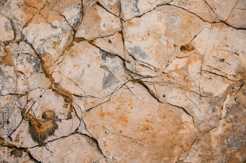 Photos Close-up view of old stone surface with amazing erosion textures and patterns on