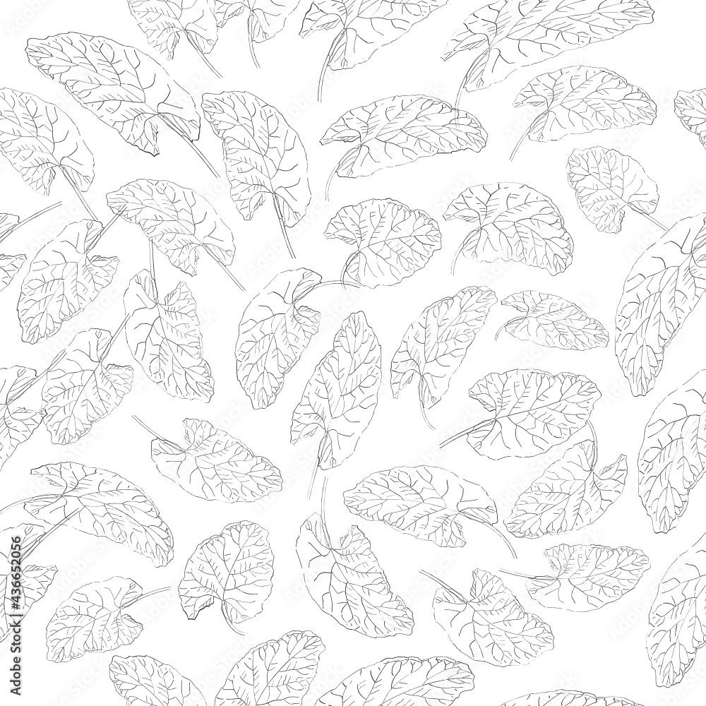 Burdock Drawing Vector Seamless Pattern Burdock Drawing Vector Seamless Pattern