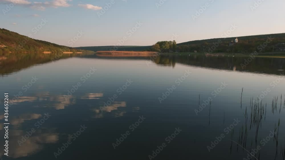 The river before sunset. A beautiful evening on the river The river before sunset. A beautiful evening on the river