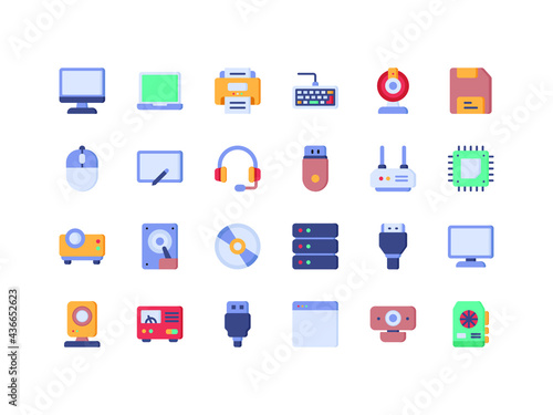 Computer and IT Flat Icon Set © designspace