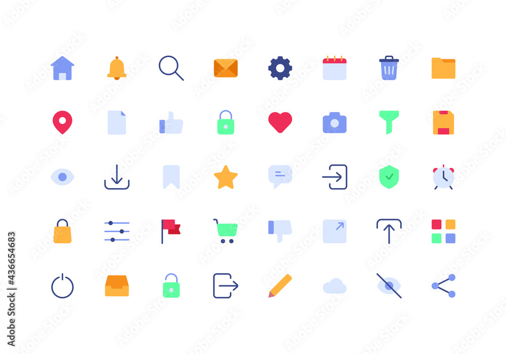 User Interface Flat Icon Set User Interface Flat Icon Set
